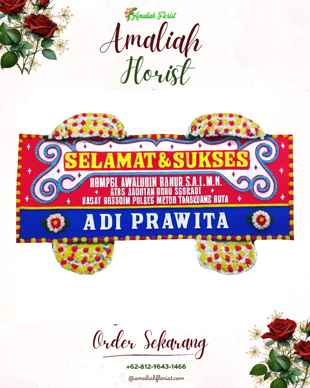 Papan Bunga Ucapan Selamat Sepulu